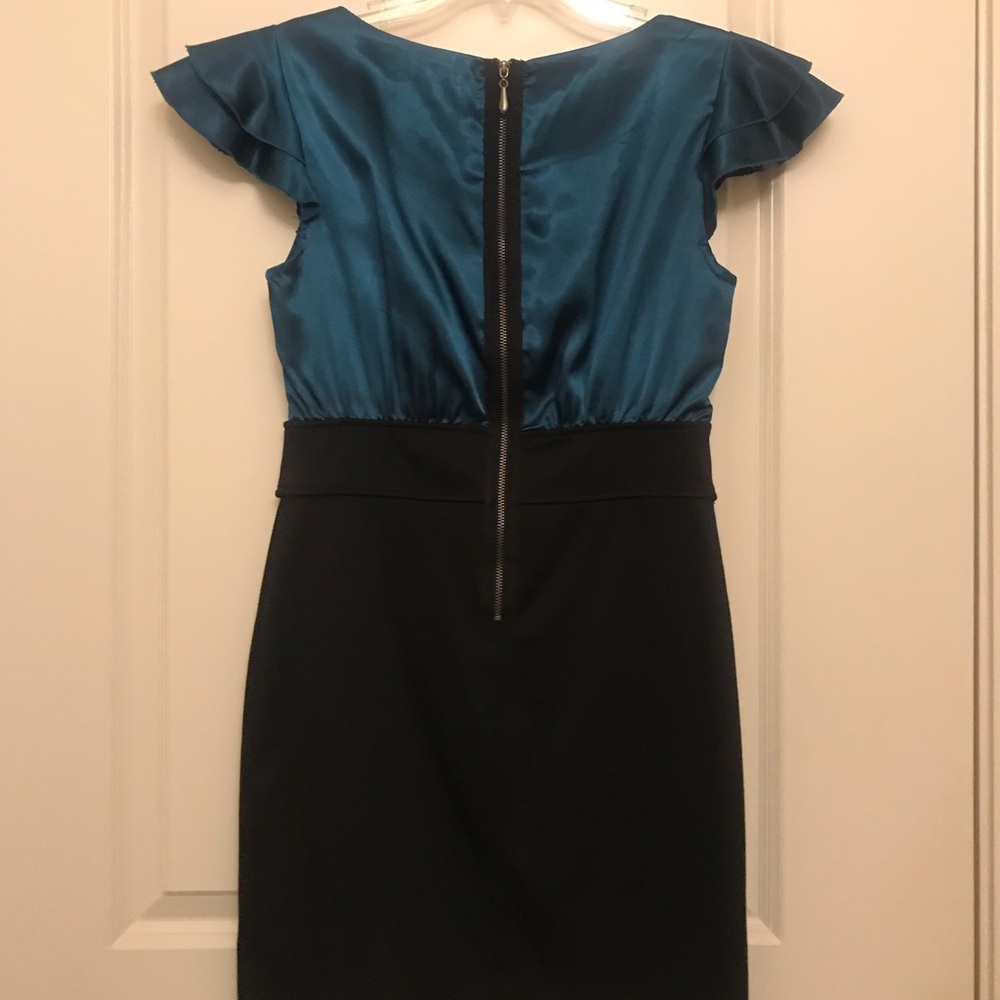 Teal & Black Business Attire Dress - Picture 3 of 4